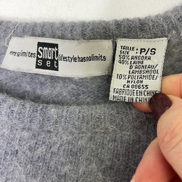 vintage Y2K fuzzy soft angora lambswool baby cropped top - Picture 3 of 6